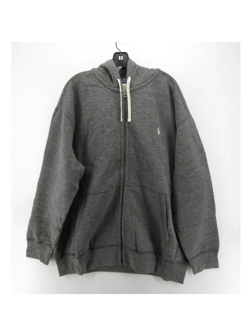 Polo Ralph Lauren Sweatshirt 2XB Big Bowery Hoodie Full Zip White Pony